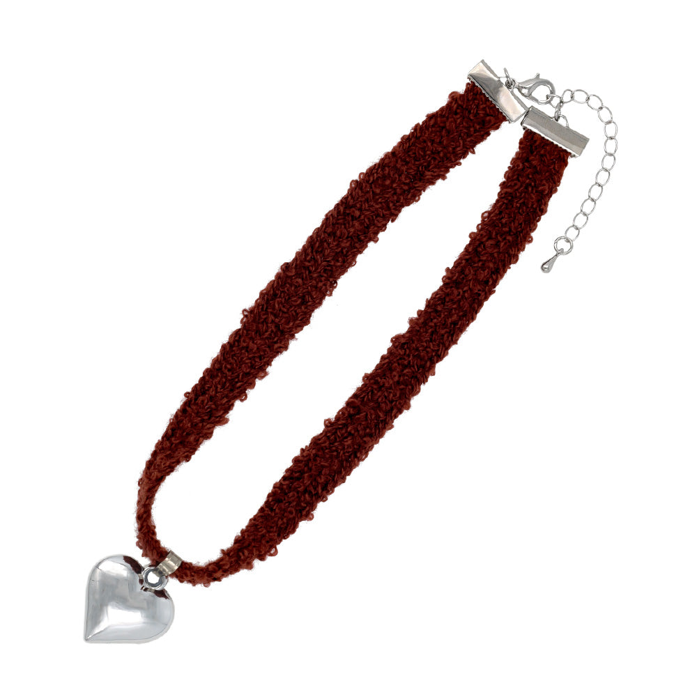 Puffy Heart Knit Choker