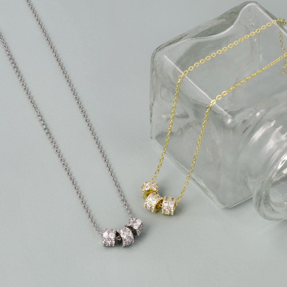 Triple Ring Charm Necklace