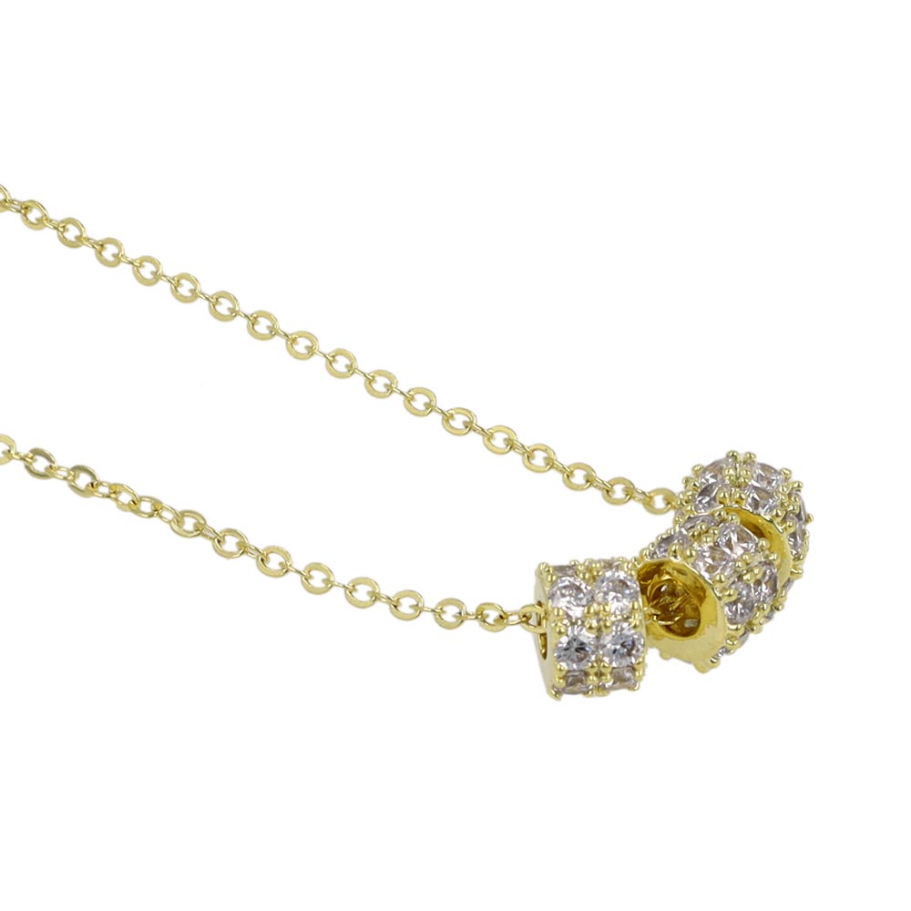 Triple Ring Charm Necklace