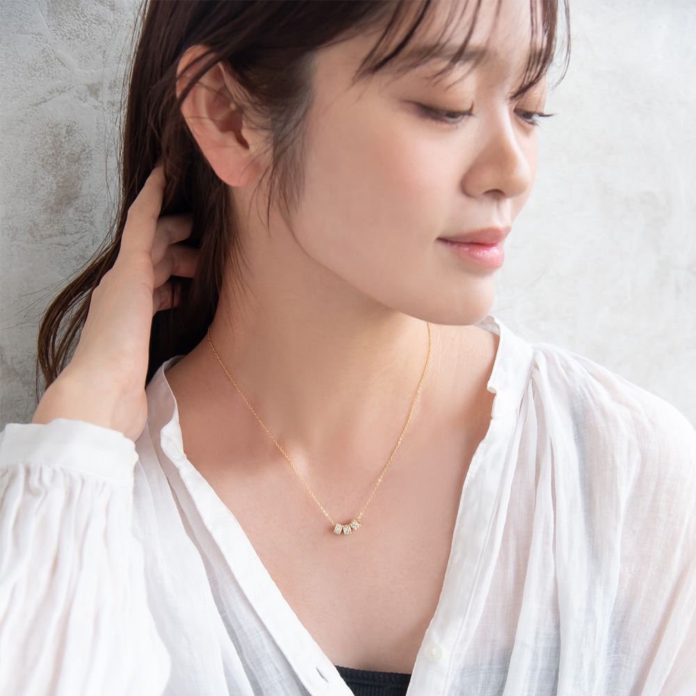 Triple Ring Charm Necklace