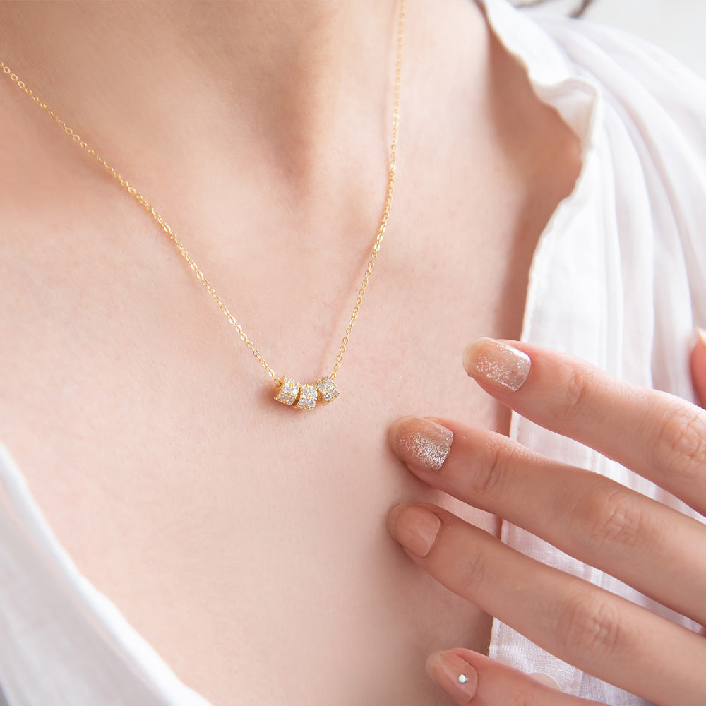 Triple Ring Charm Necklace