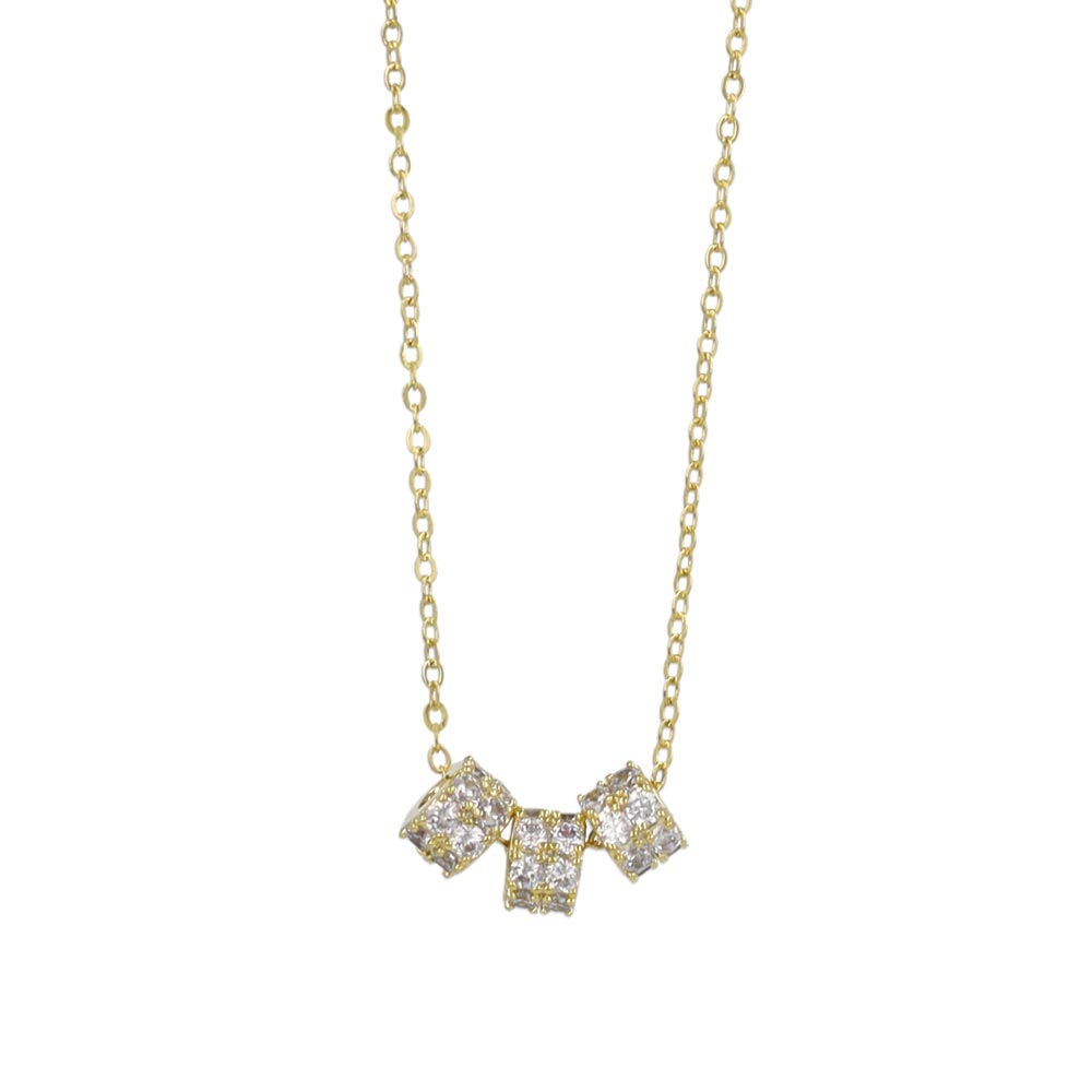 Triple Ring Charm Necklace