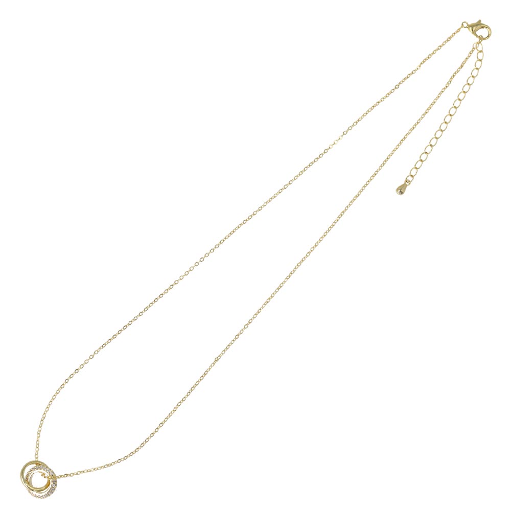 Pave Ring Charm Necklace