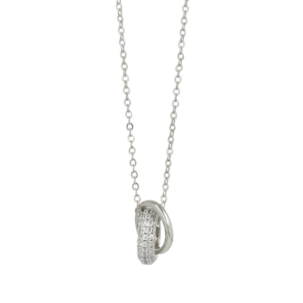 Pave Ring Charm Necklace