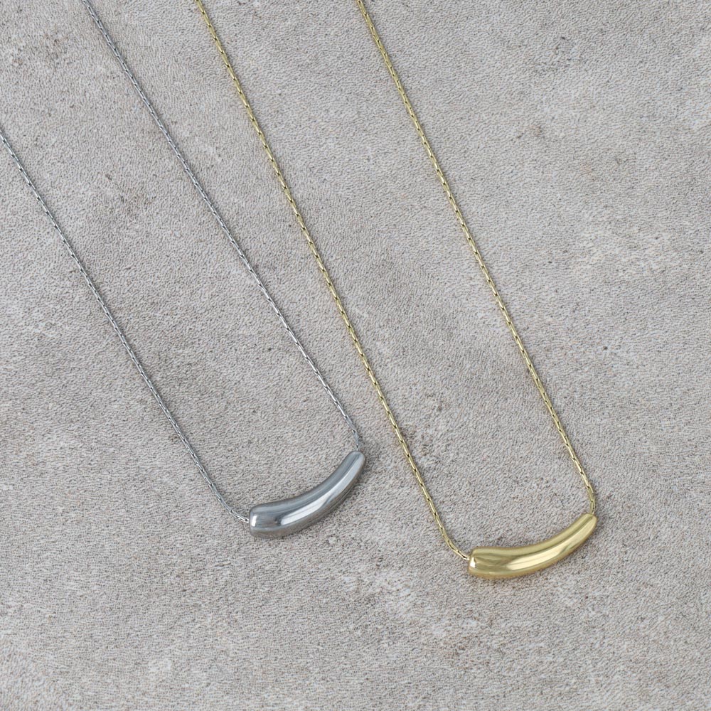 Puffy Bar Stainless Steel Necklace - osewaya