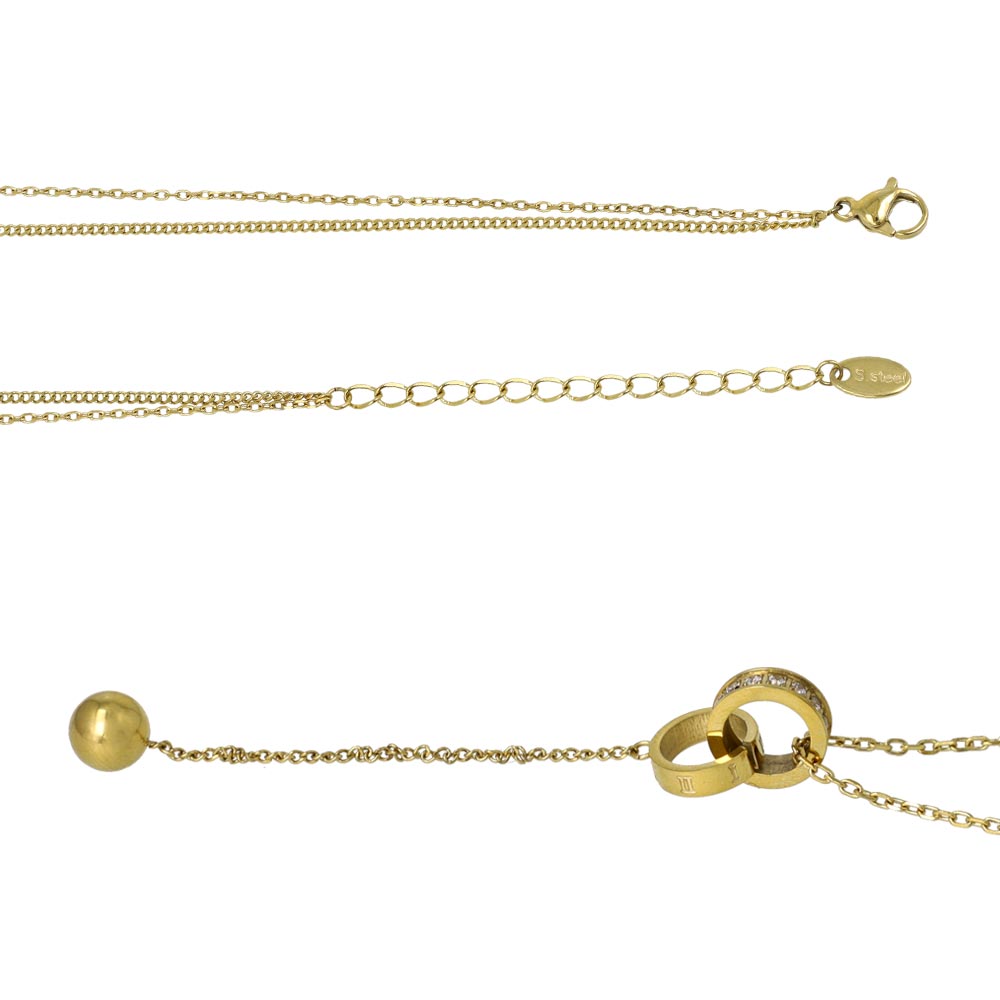 Layered Y Stainless Steel Necklace