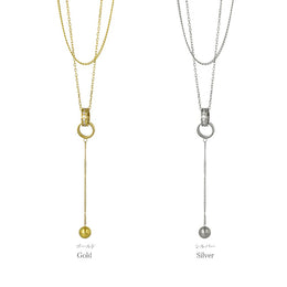 Layered Y Stainless Steel Necklace