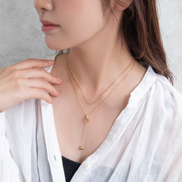Layered Y Stainless Steel Necklace
