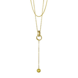 Layered Y Stainless Steel Necklace