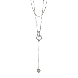 Layered Y Stainless Steel Necklace