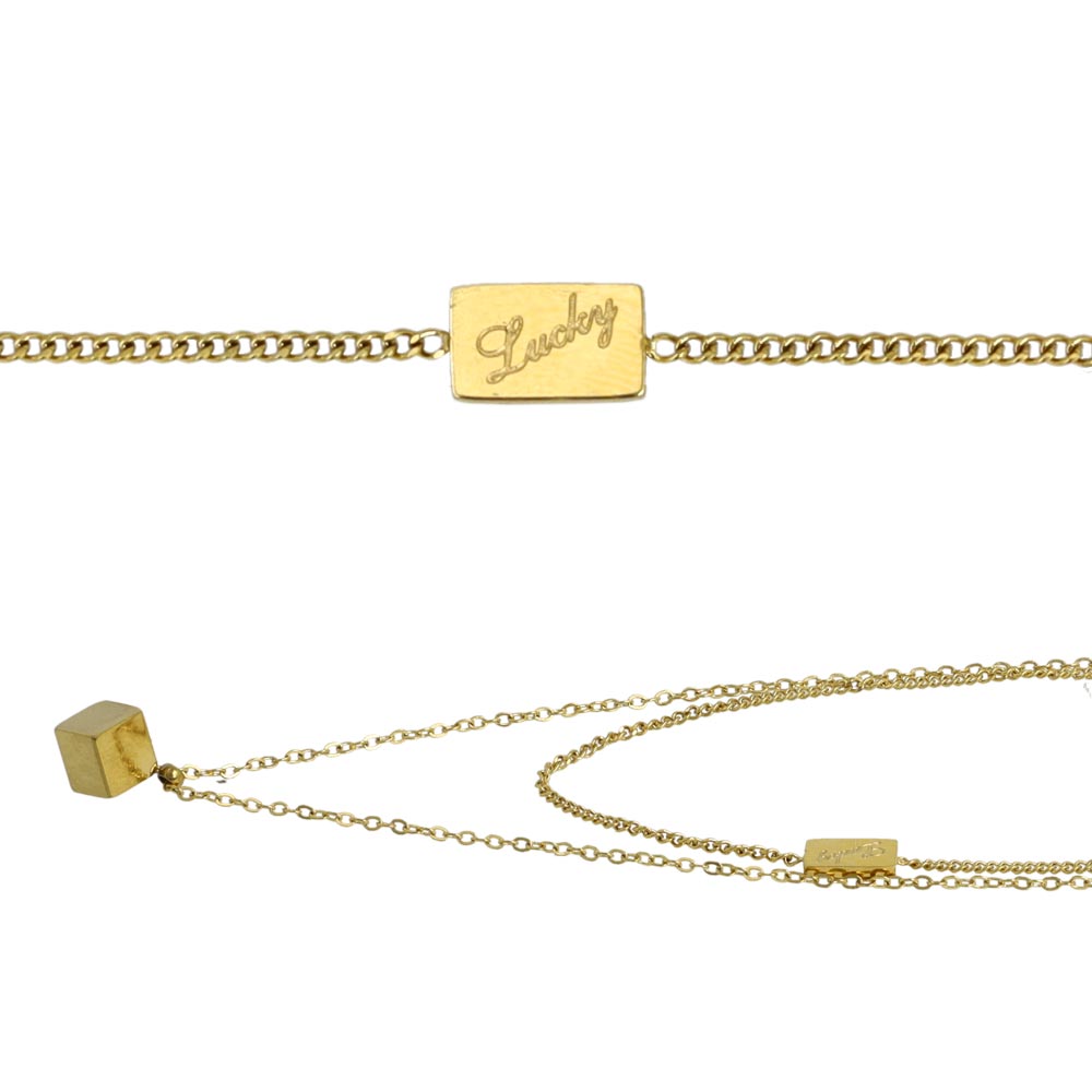 Layered Y Stainless Steel Necklace