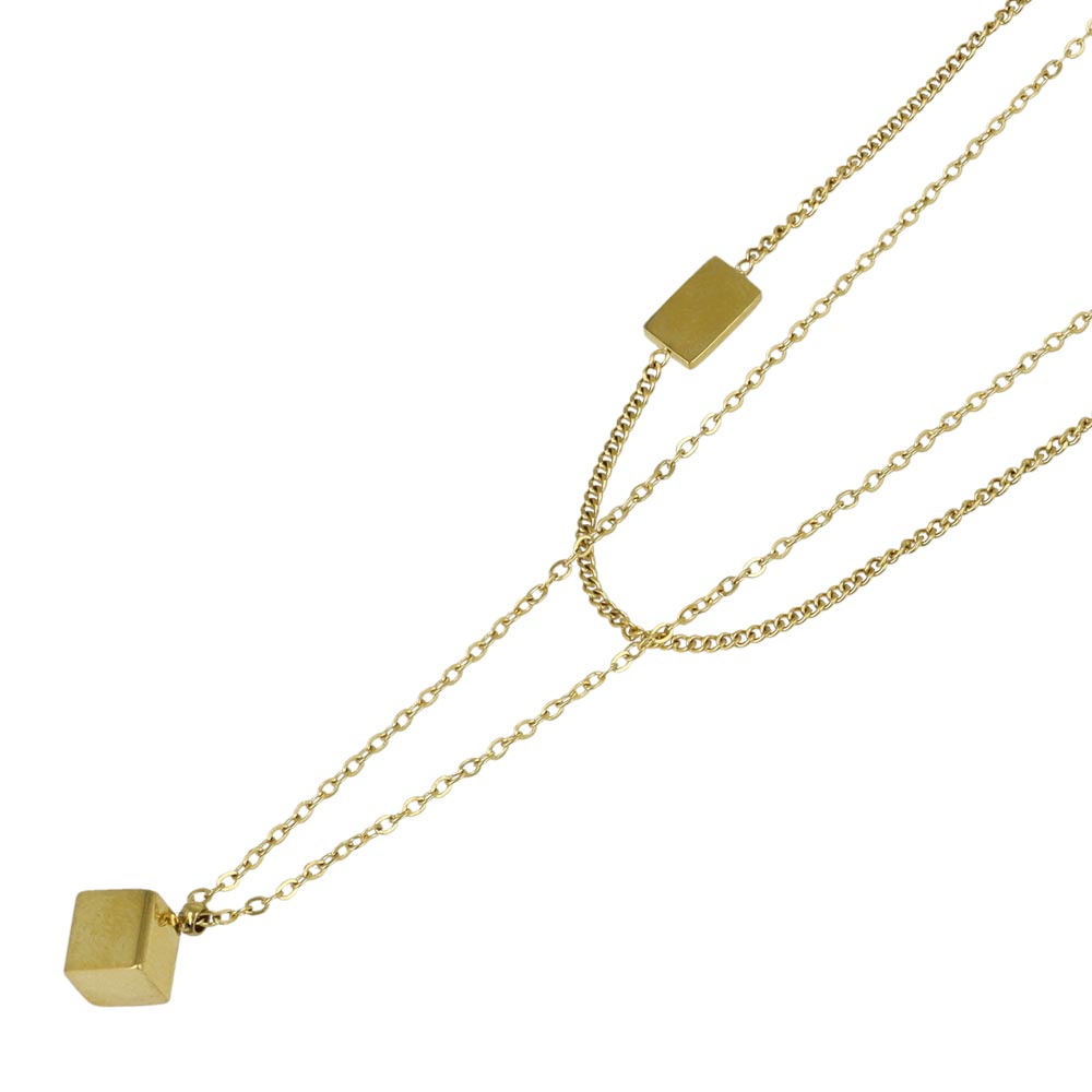 Layered Y Stainless Steel Necklace