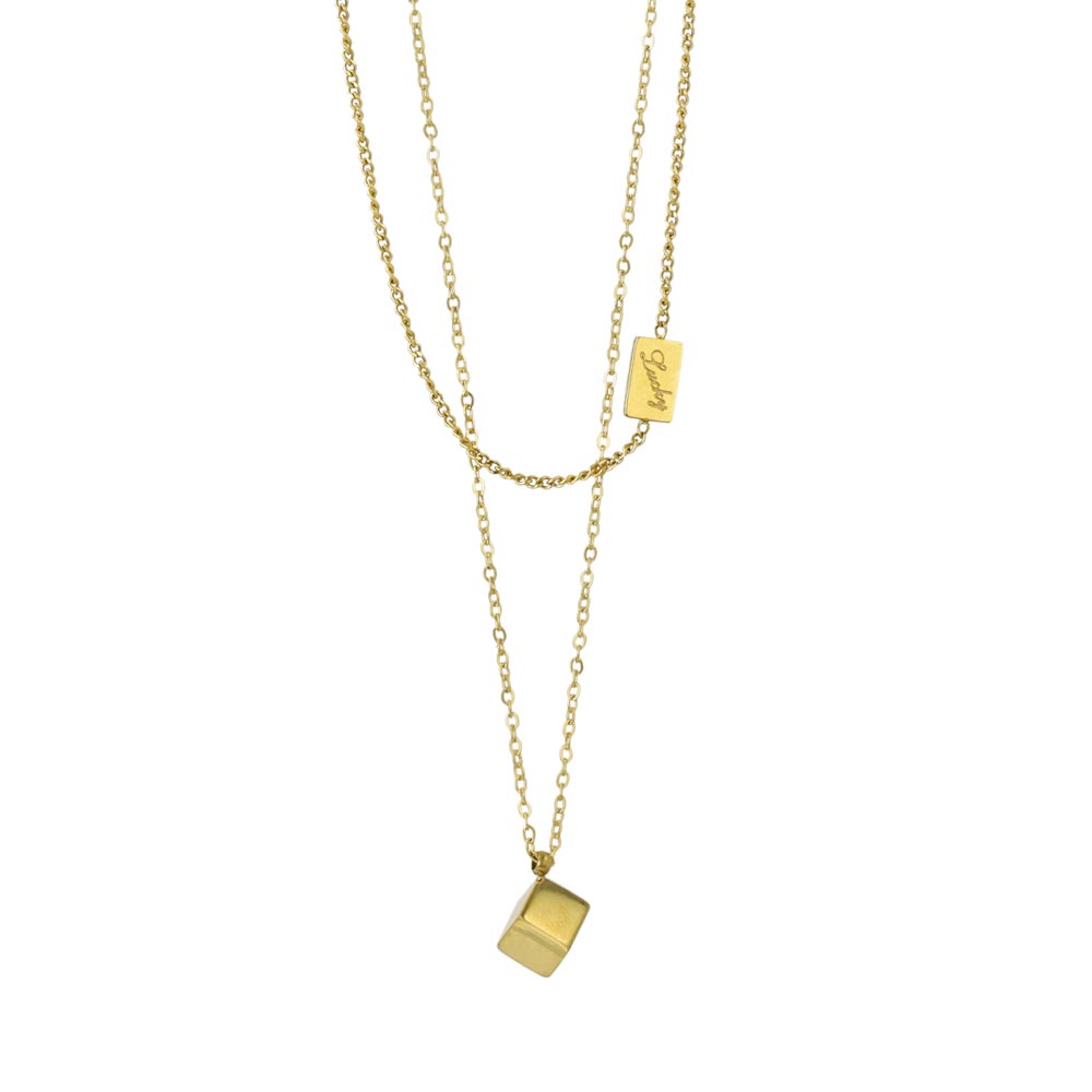 Layered Y Stainless Steel Necklace
