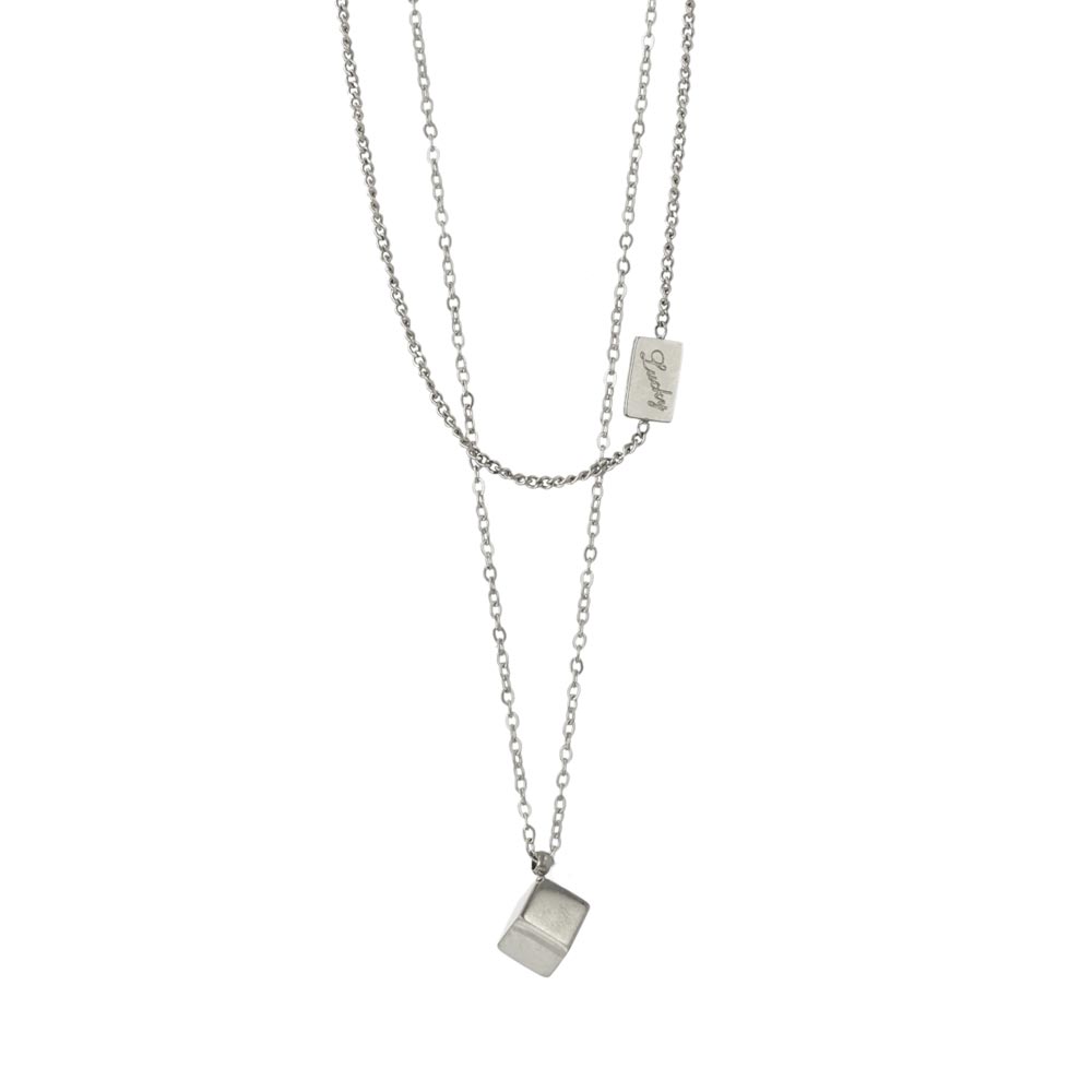 Layered Y Stainless Steel Necklace