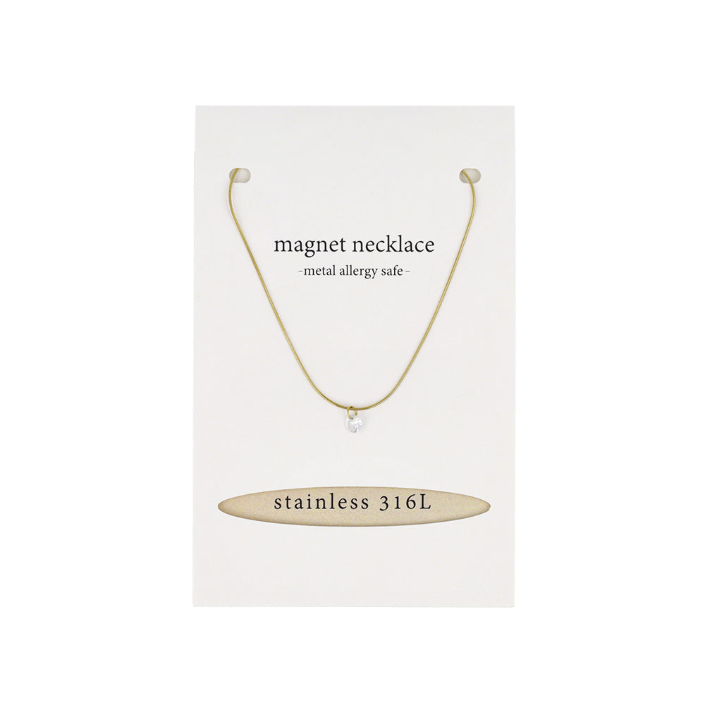Round Stone Magnetic Clasp Necklace