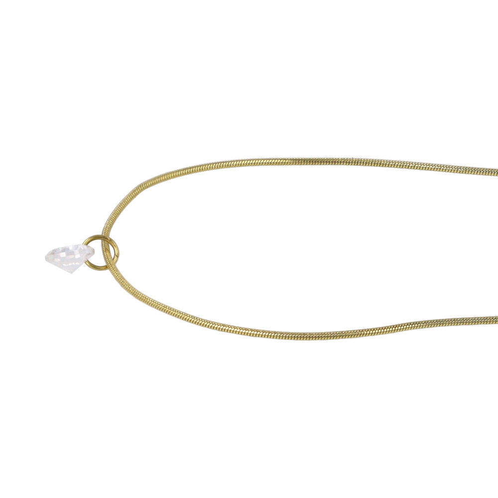 Round Stone Magnetic Clasp Necklace