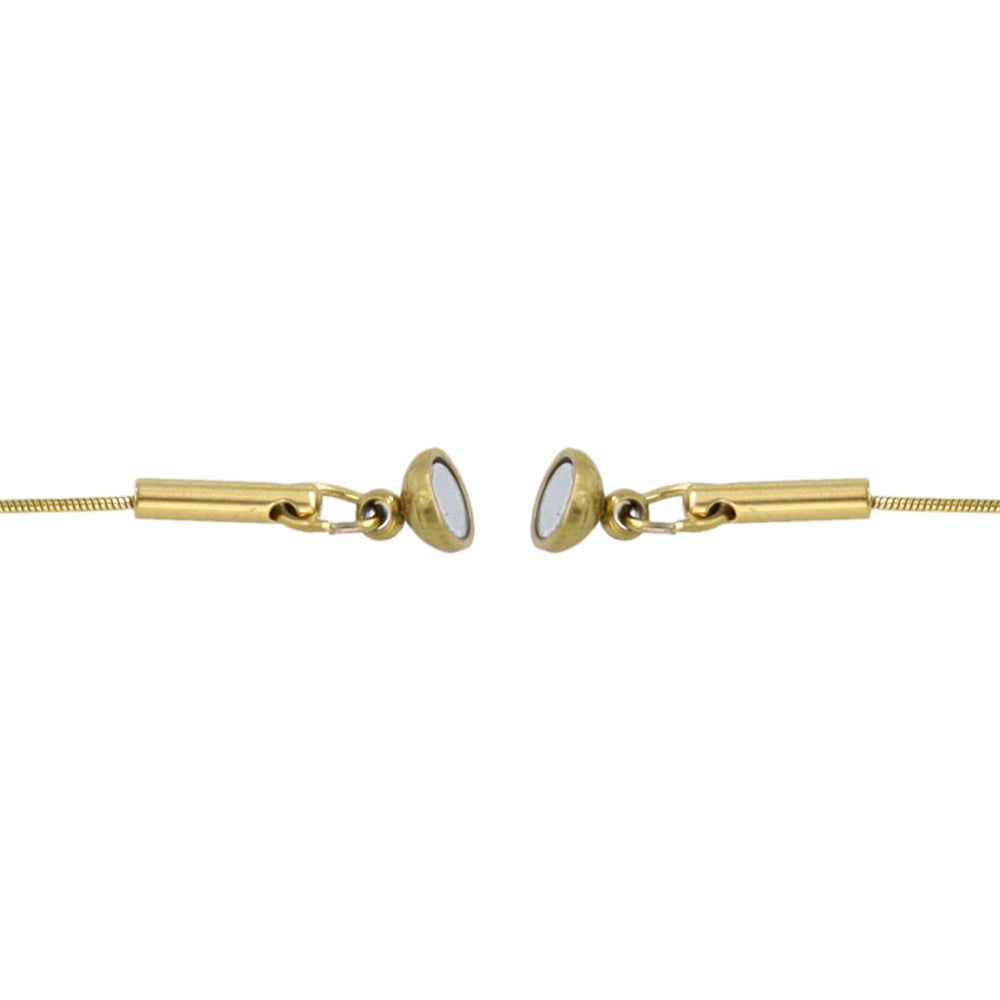 Round Stone Magnetic Clasp Necklace