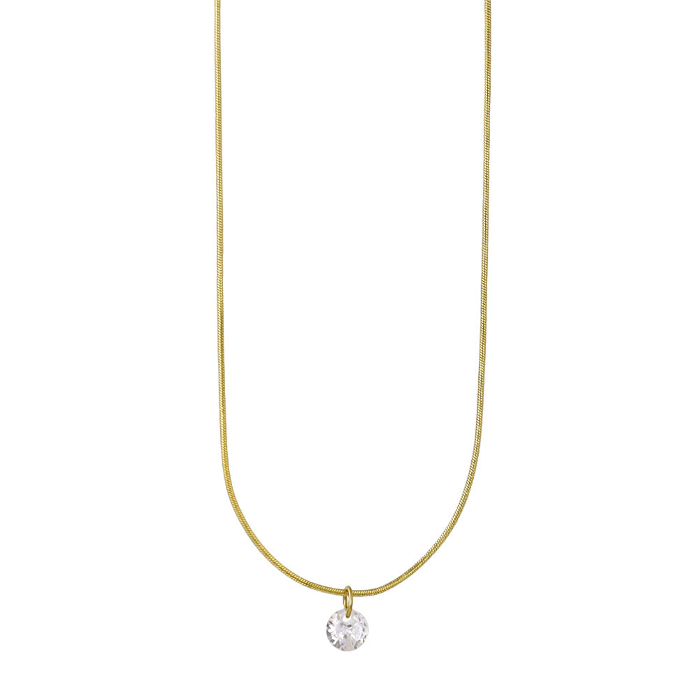 Round Stone Magnetic Clasp Necklace