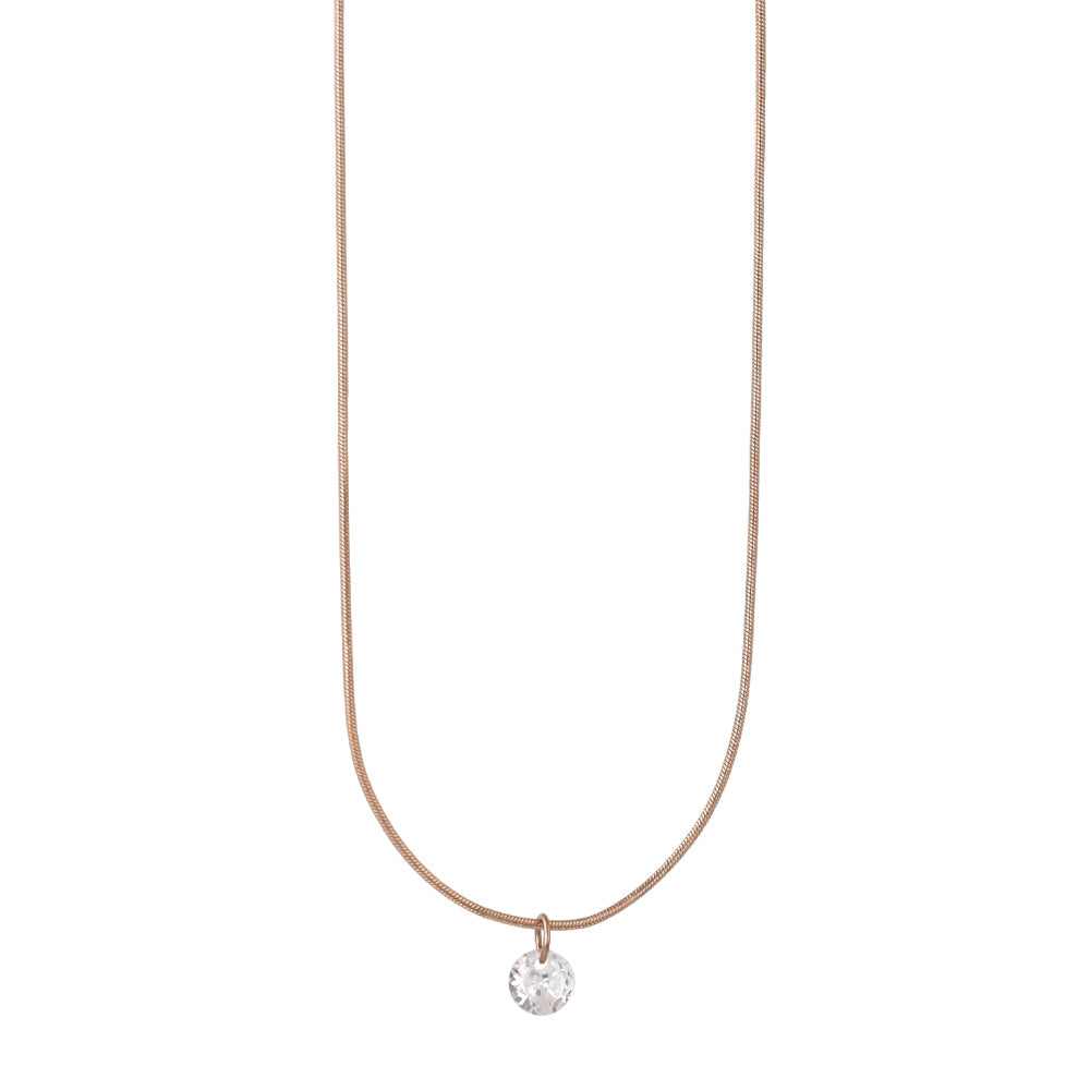 Round Stone Magnetic Clasp Necklace