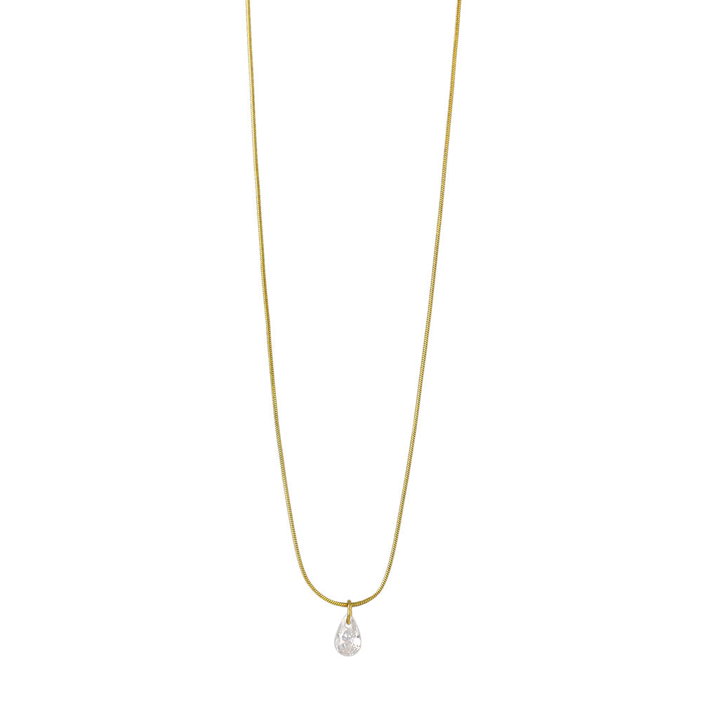 Teardrop Stone Magnetic Clasp Necklace