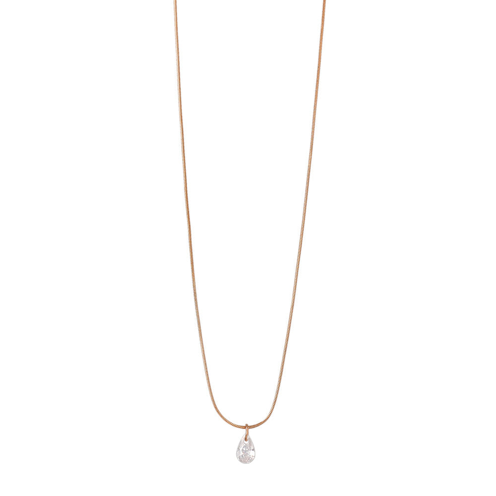 Teardrop Stone Magnetic Clasp Necklace