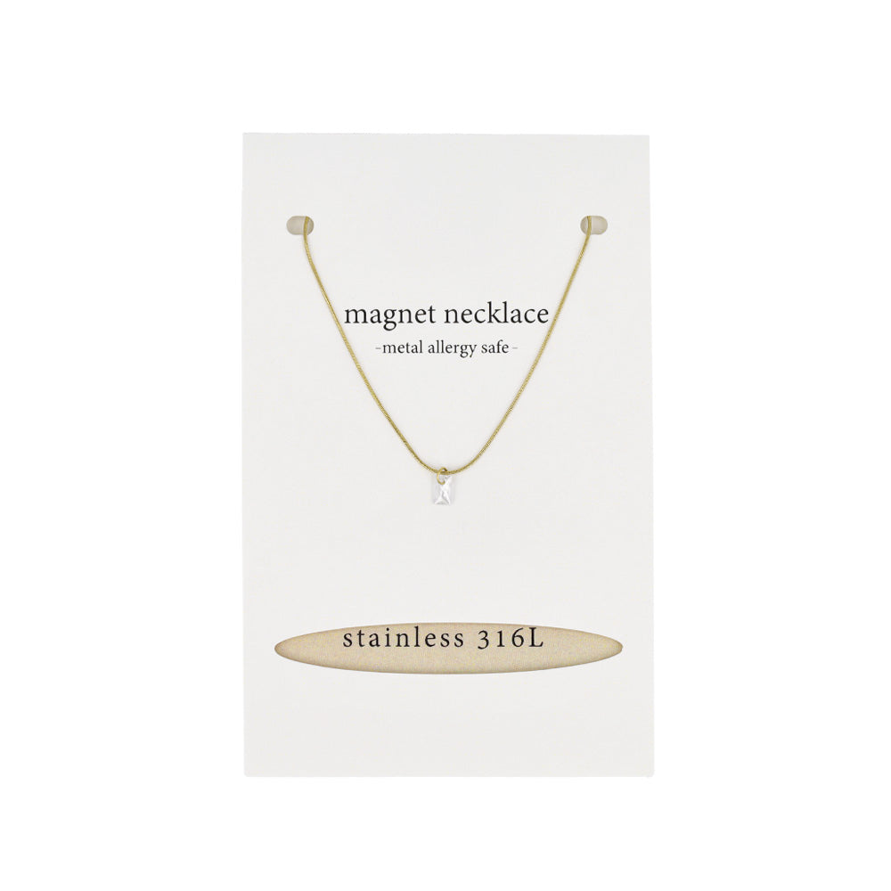 Rectangle Stone Magnetic Clasp Necklace
