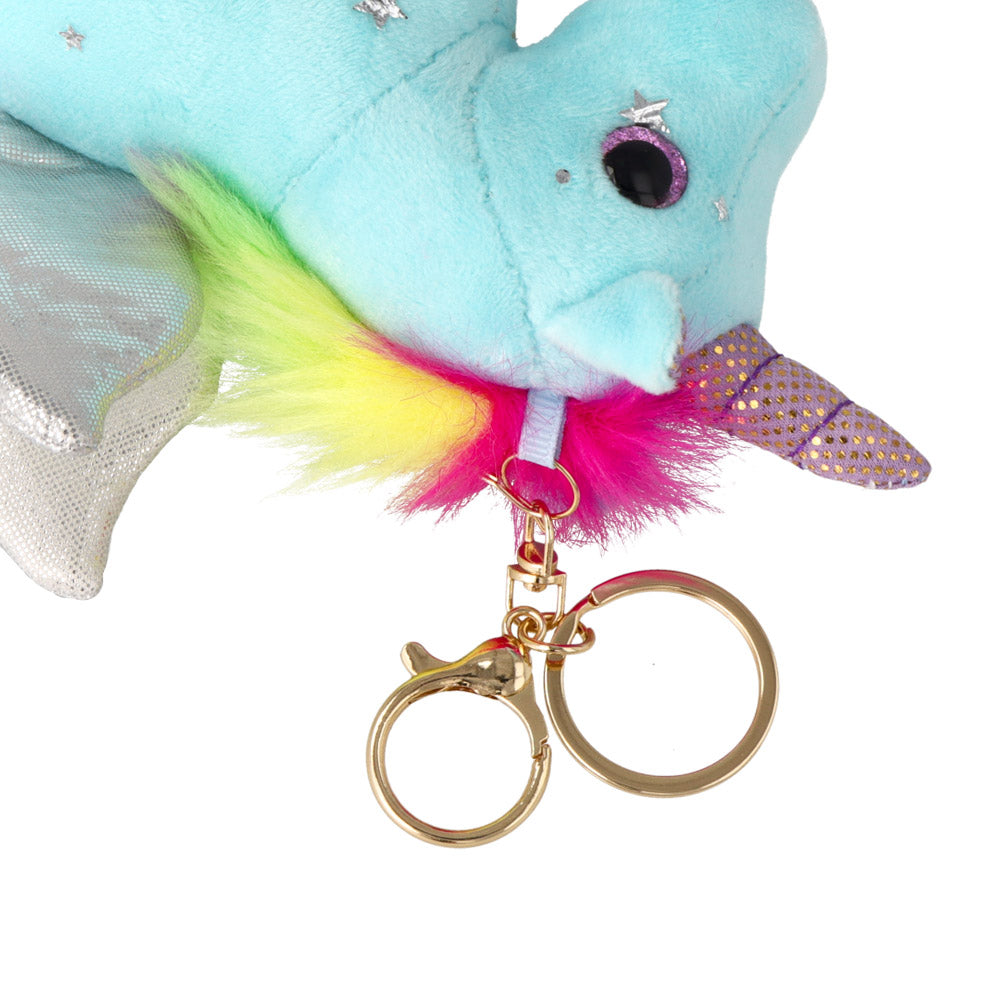 Winged Unicorn Plush Keychain