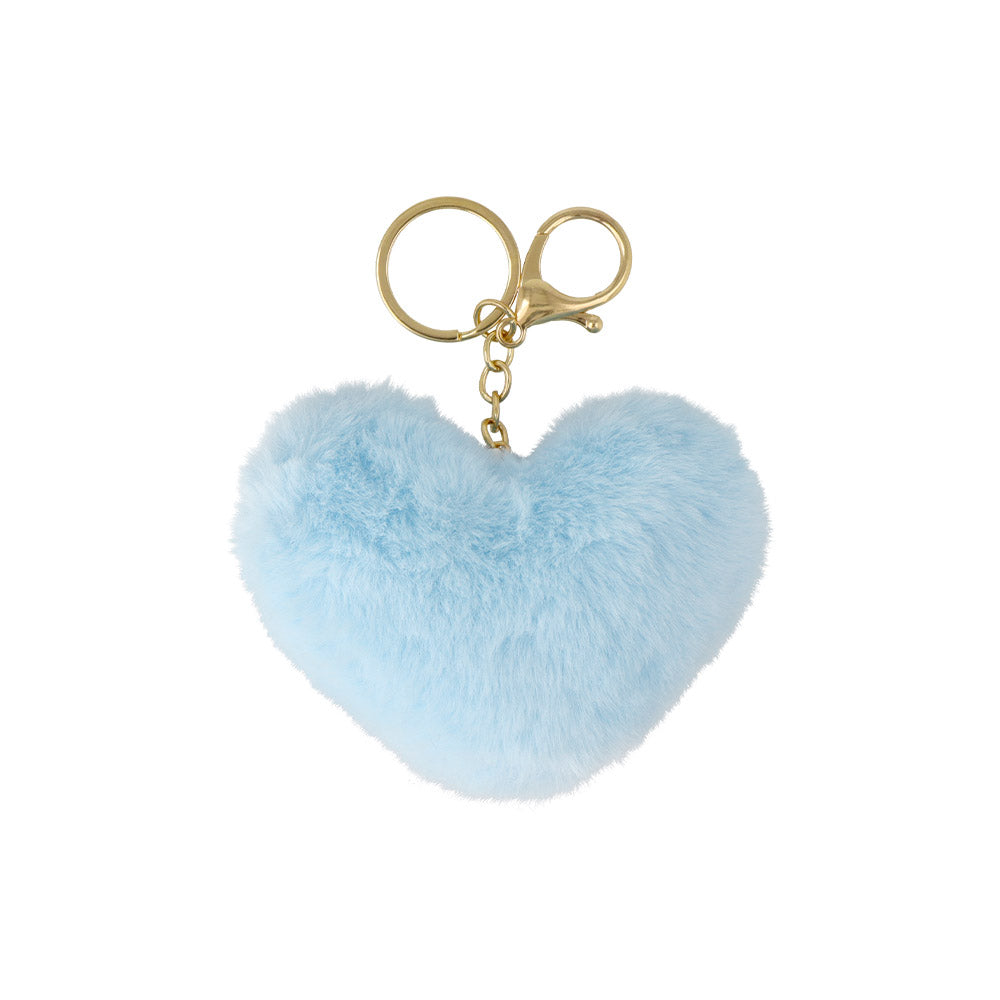 Fluffy Heart Keychain