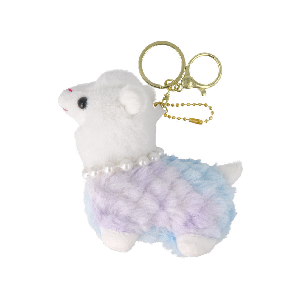 Furry Alpaca Plush Keychain