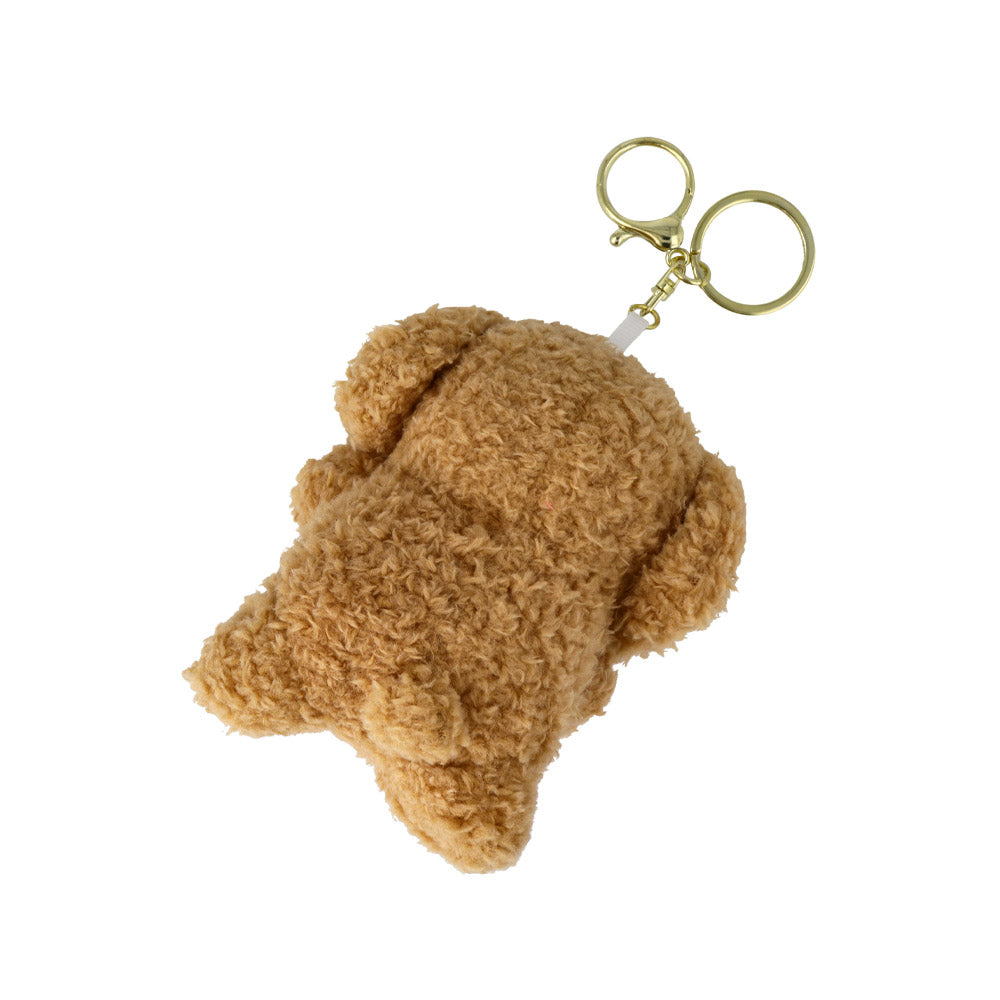 Dog with Heart Plush Keychain