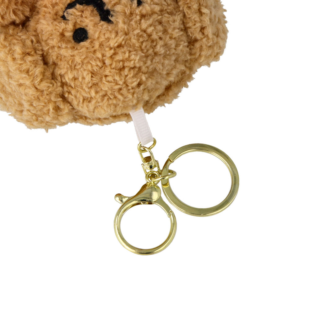 Dog with Heart Plush Keychain