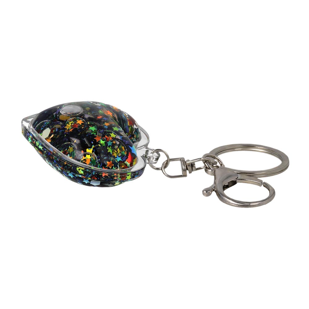 Sparkle Heart Shaker Keychain