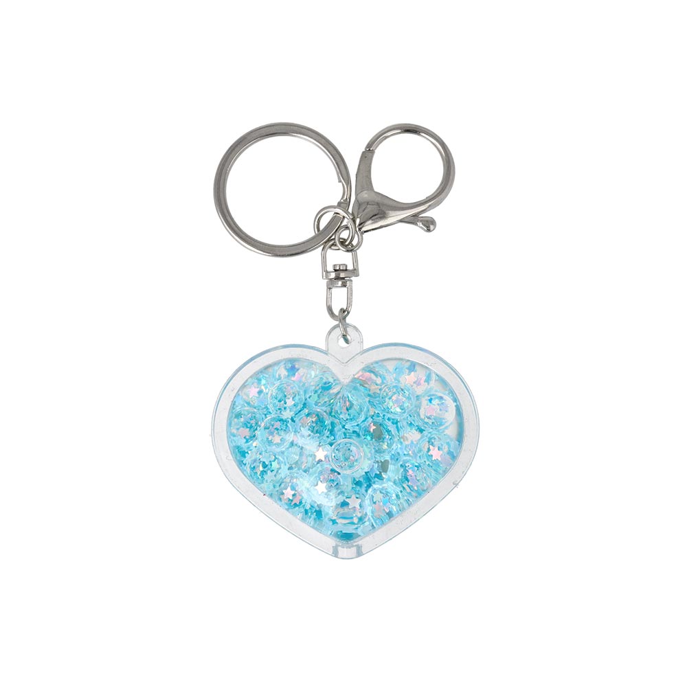 Sparkle Heart Shaker Keychain