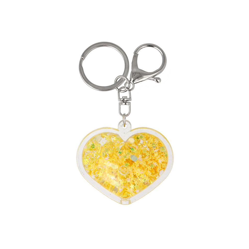 Sparkle Heart Shaker Keychain