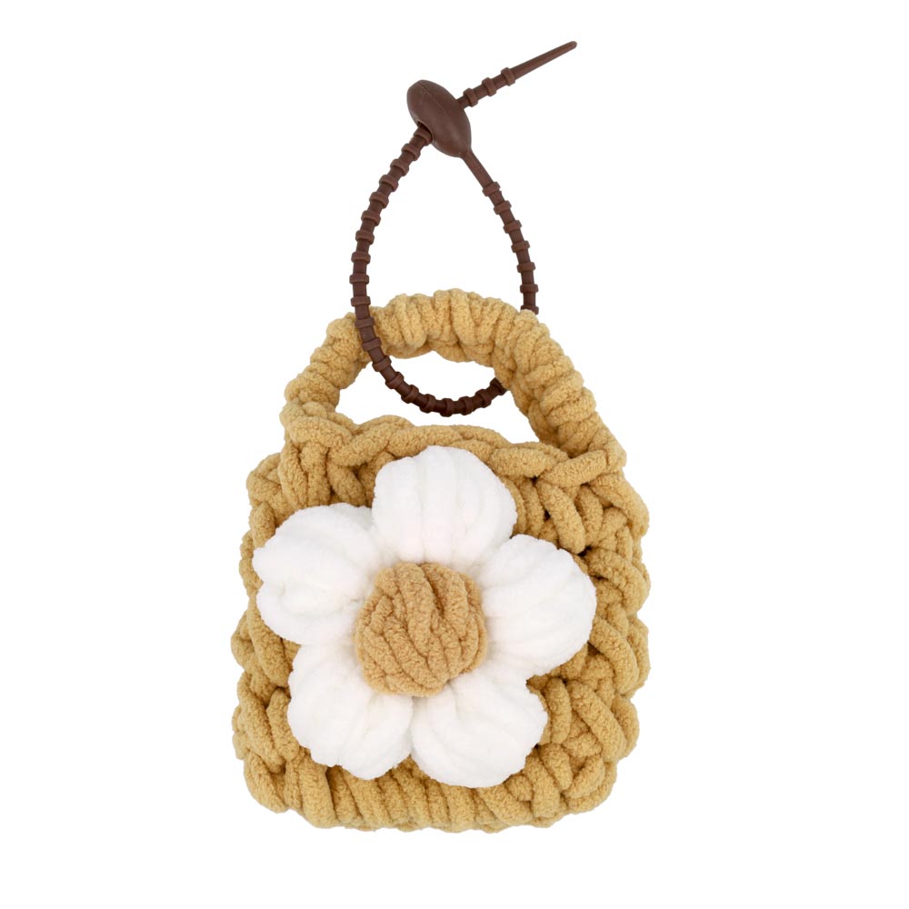 Flower Detail Basket Keyring