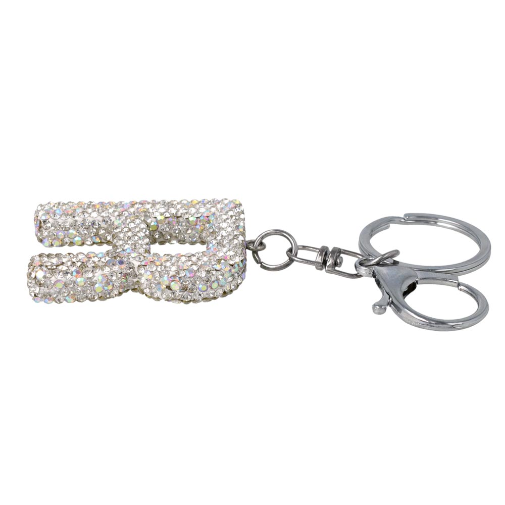 Pave Initial Letter Keyring