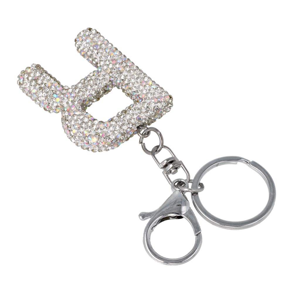 Pave Initial Letter Keyring
