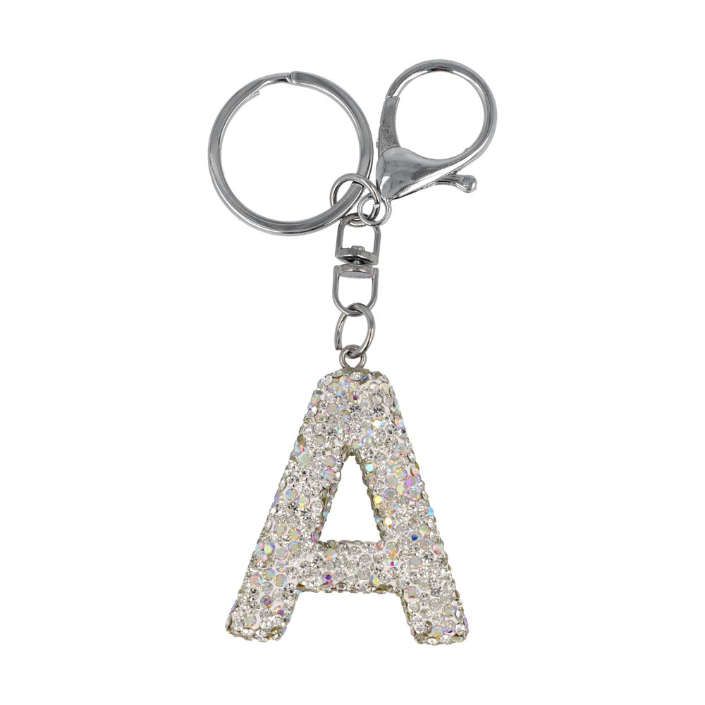 Pave Initial Letter Keyring