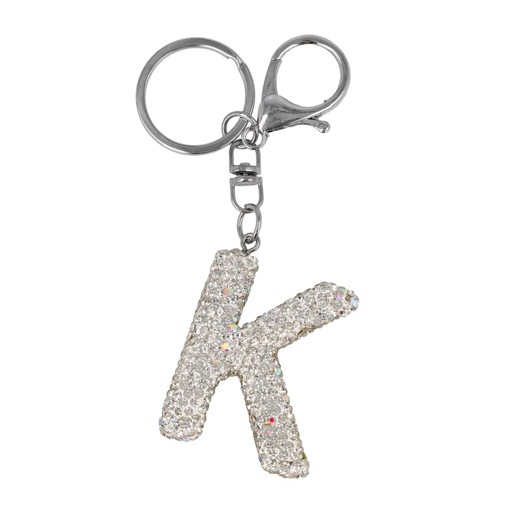 Pave Initial Letter Keyring