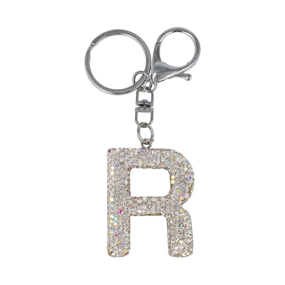 Pave Initial Letter Keyring
