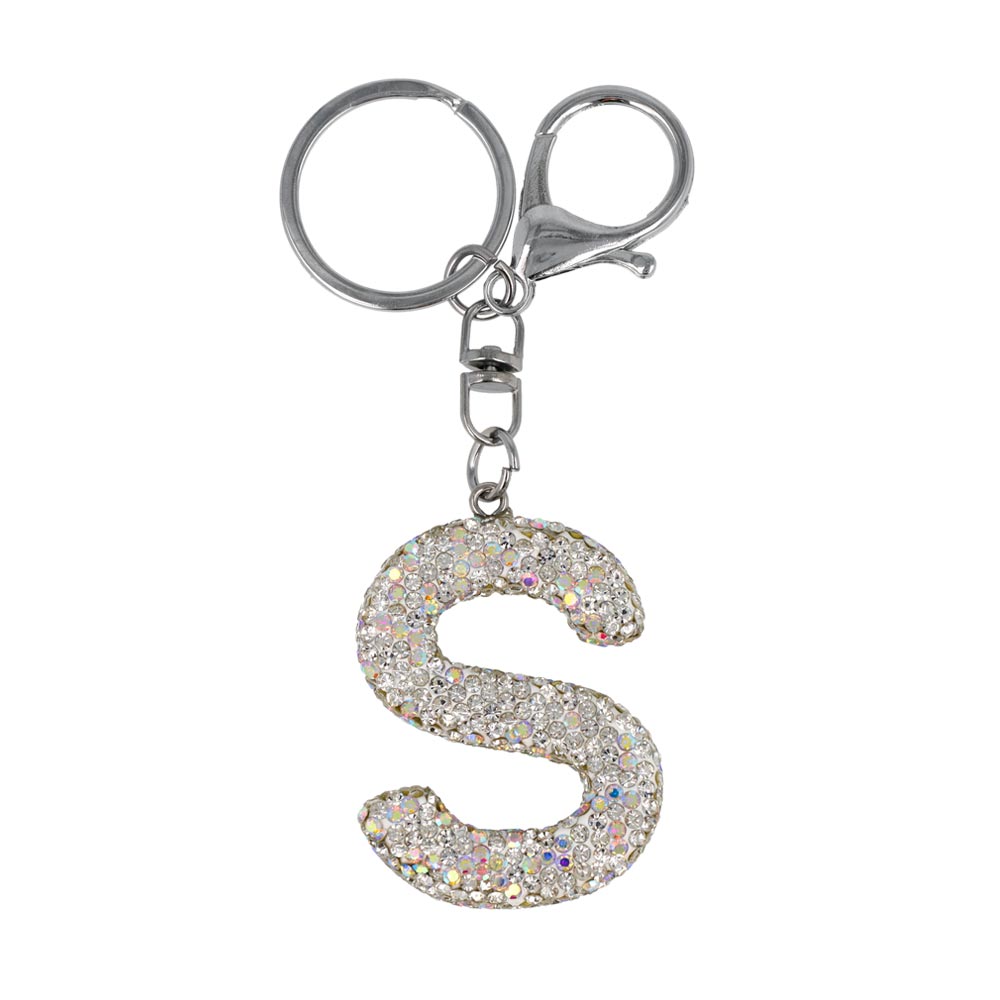 Pave Initial Letter Keyring