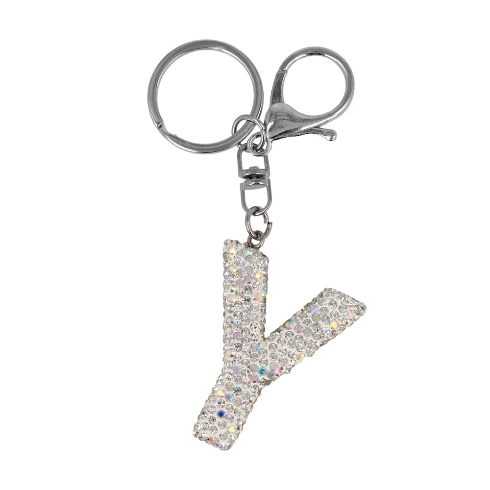 Pave Initial Letter Keyring