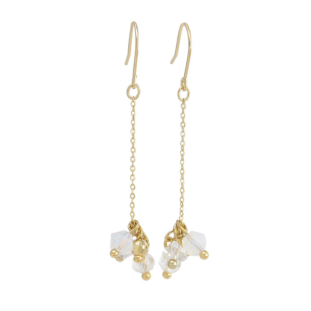 Bead Cluster Chain Drop Earrings
