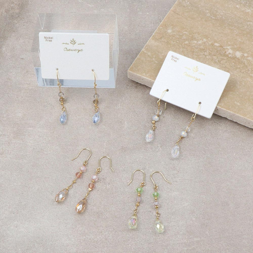 Gemmed Pendulum Drop Earrings