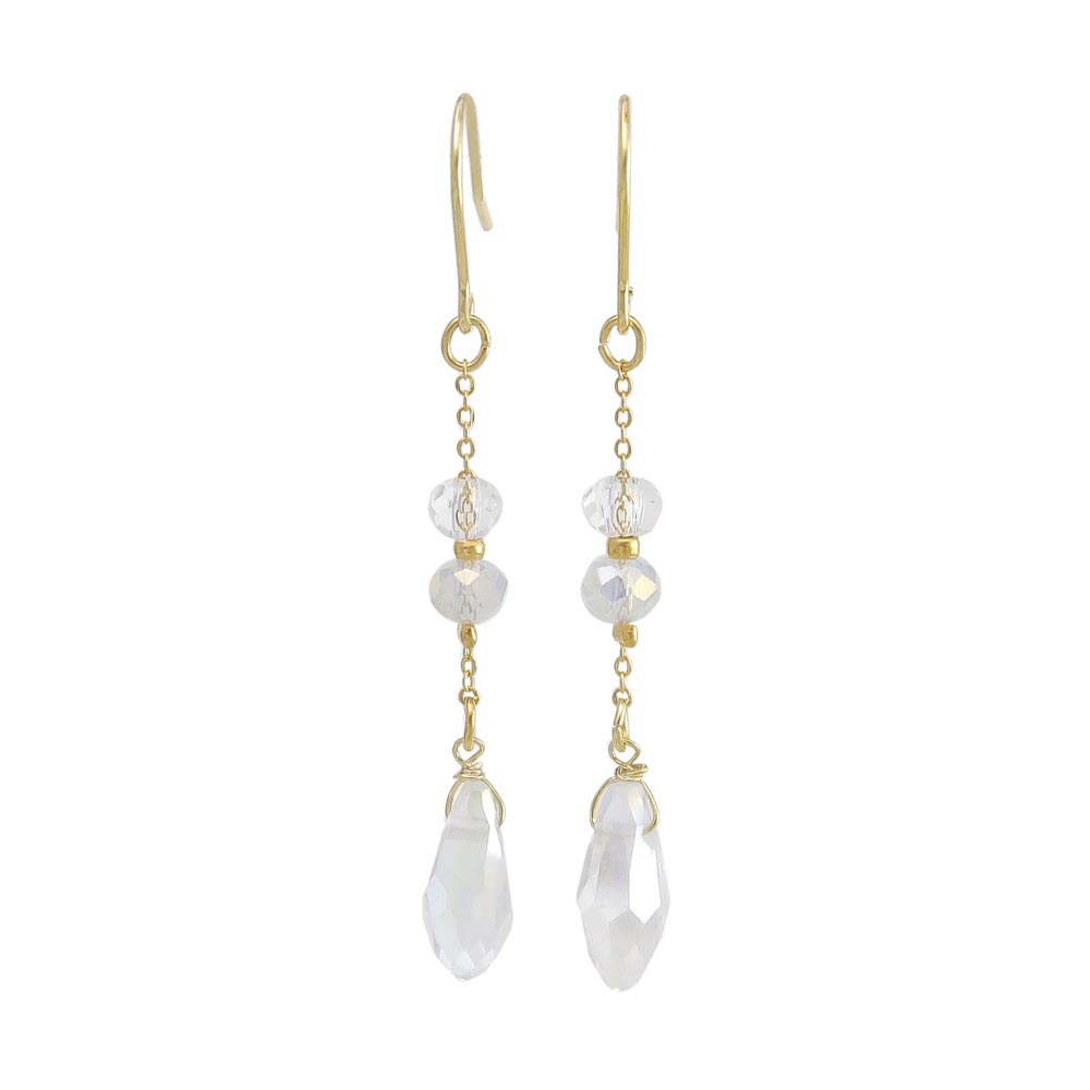 Gemmed Pendulum Drop Earrings