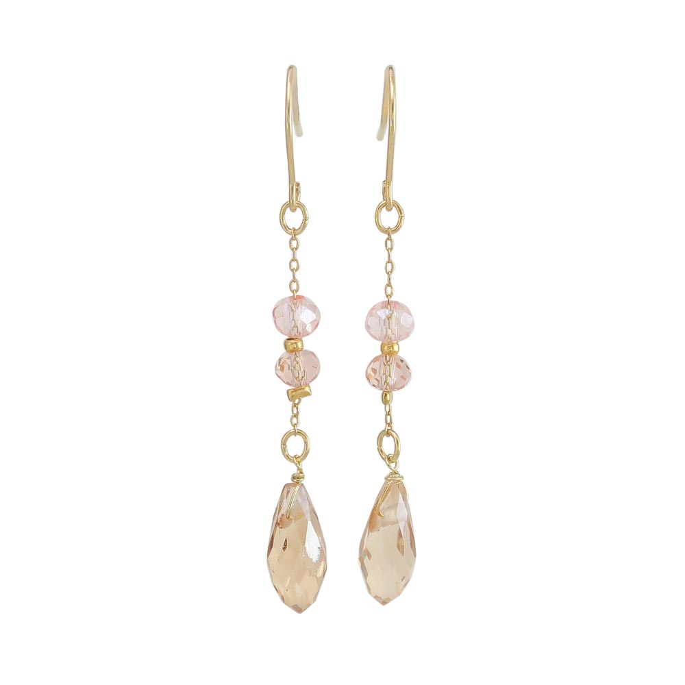 Gemmed Pendulum Drop Earrings