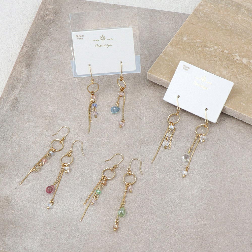 Mixed Chain Fringe Drop Earrings