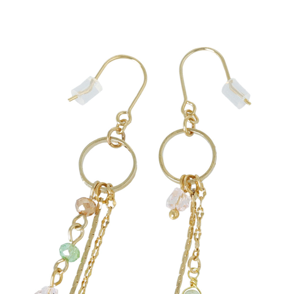 Mixed Chain Fringe Drop Earrings