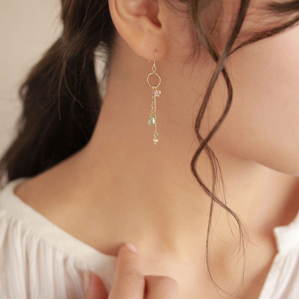 Mixed Chain Fringe Drop Earrings