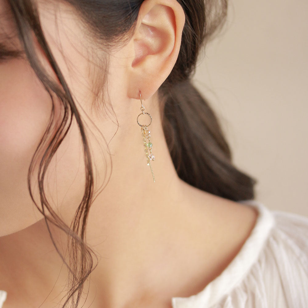 Mixed Chain Fringe Drop Earrings